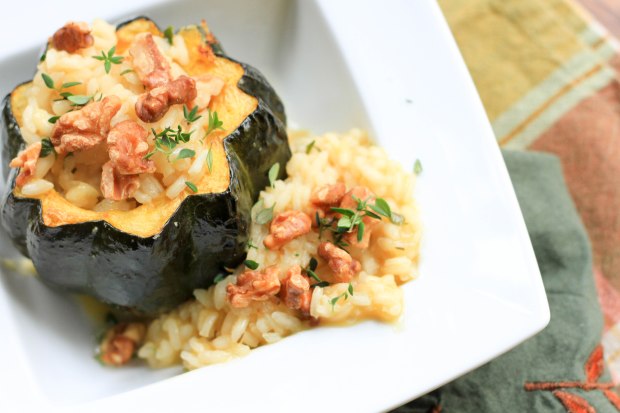 Acorn Squash Stuffed with Lemon & Ginger Risotto
